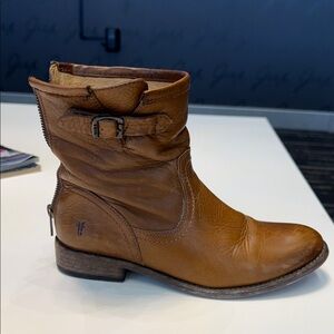 Frye Women's Brown Leather Ankle Booties